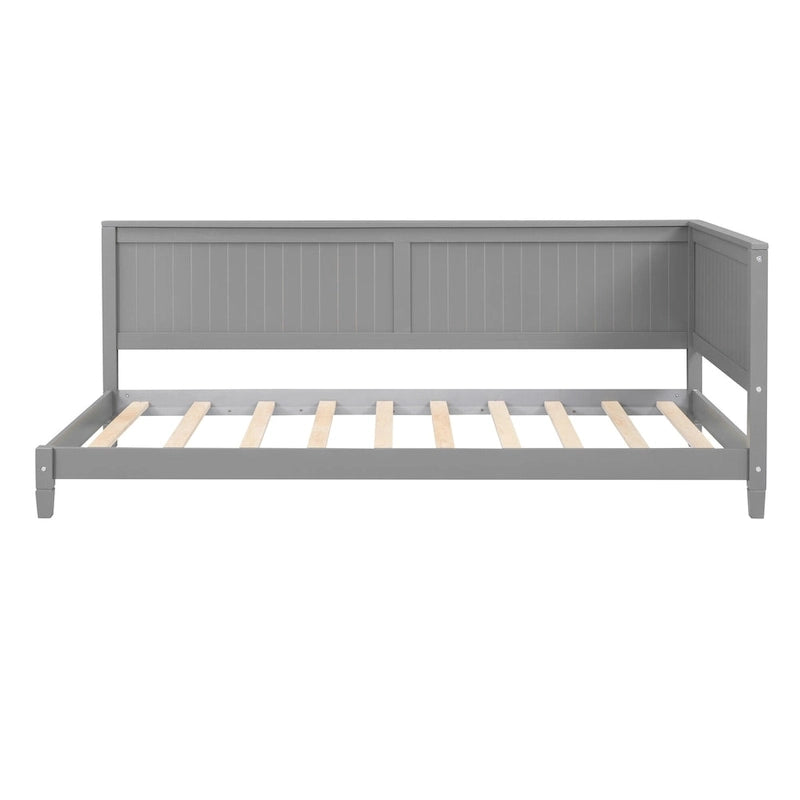 Wooden Daybed with Backrest & Armrest