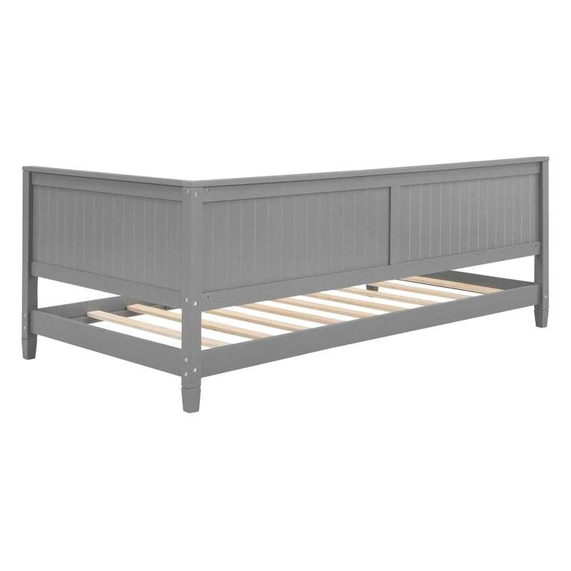 Wooden Daybed with Backrest & Armrest