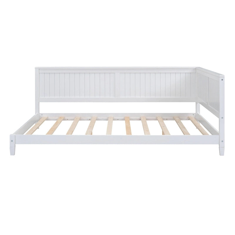 Wooden Daybed with Backrest & Armrest