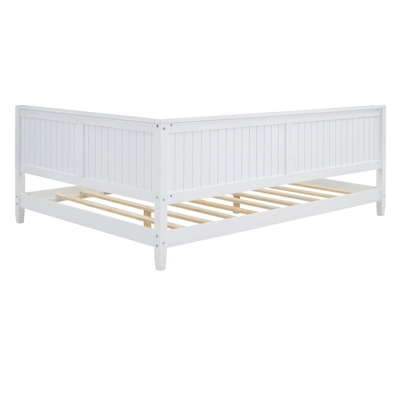 Wooden Daybed with Backrest & Armrest