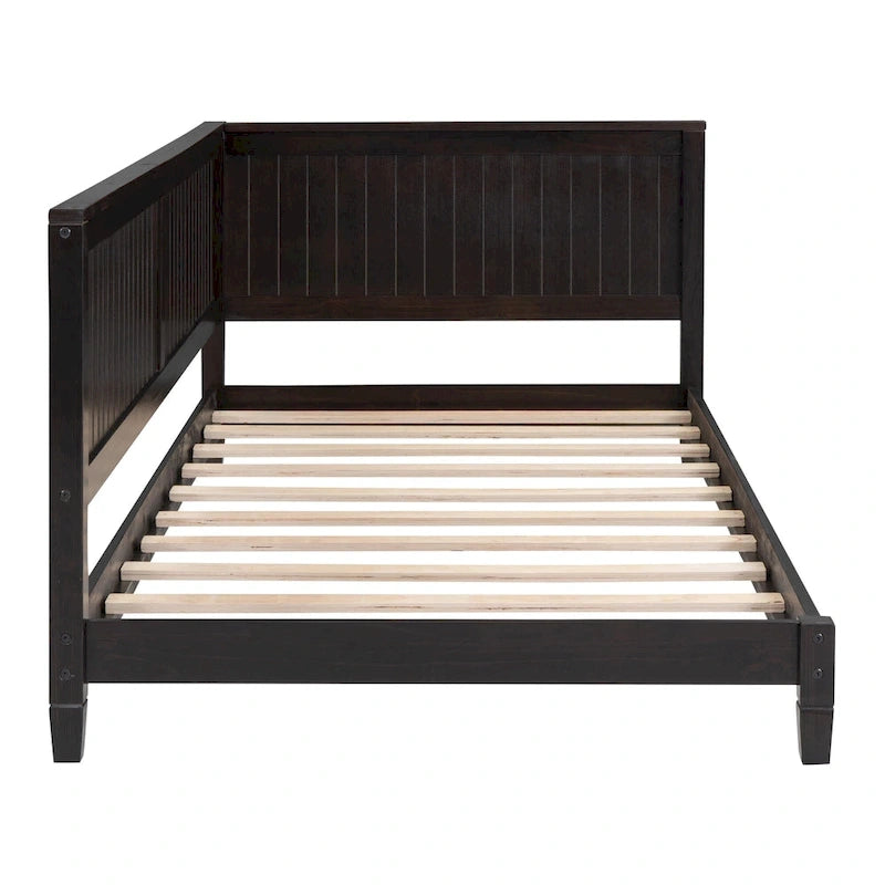 Wooden Daybed with Backrest & Armrest