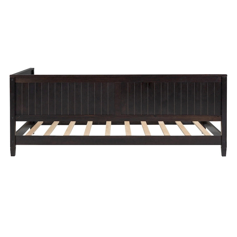Wooden Daybed with Backrest & Armrest