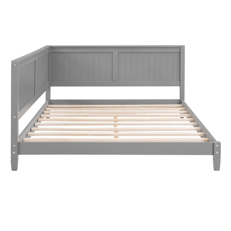 Wooden Daybed with Backrest & Armrest
