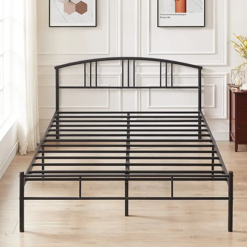 VECELO Bed Frame with Headboard & Metal Slat,Easy Set up- Twin/Full/QueenSize Bed