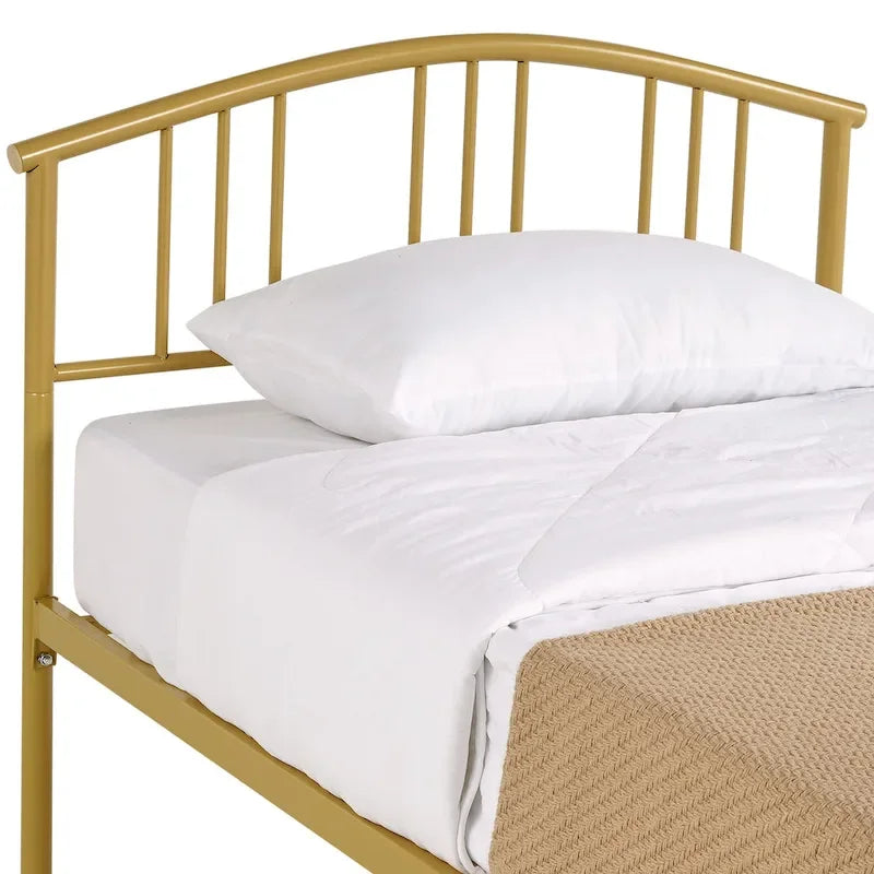 VECELO Bed Frame with Headboard & Metal Slat,Easy Set up- Twin/Full/QueenSize Bed