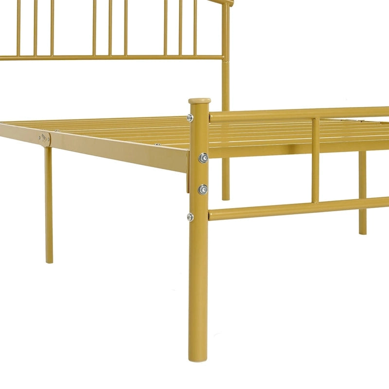 VECELO Bed Frame with Headboard & Metal Slat,Easy Set up- Twin/Full/QueenSize Bed