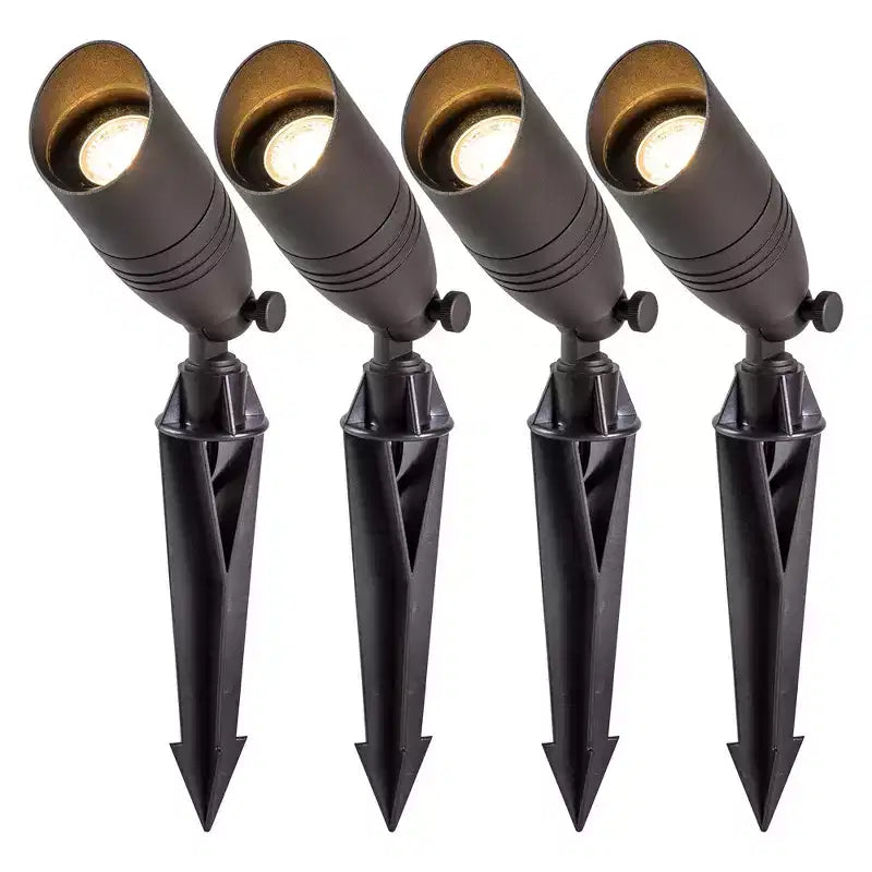 C Cattleya 12V Dark Bronze Directional Uplight Outdoor Landscape Spot Light (4-pack)