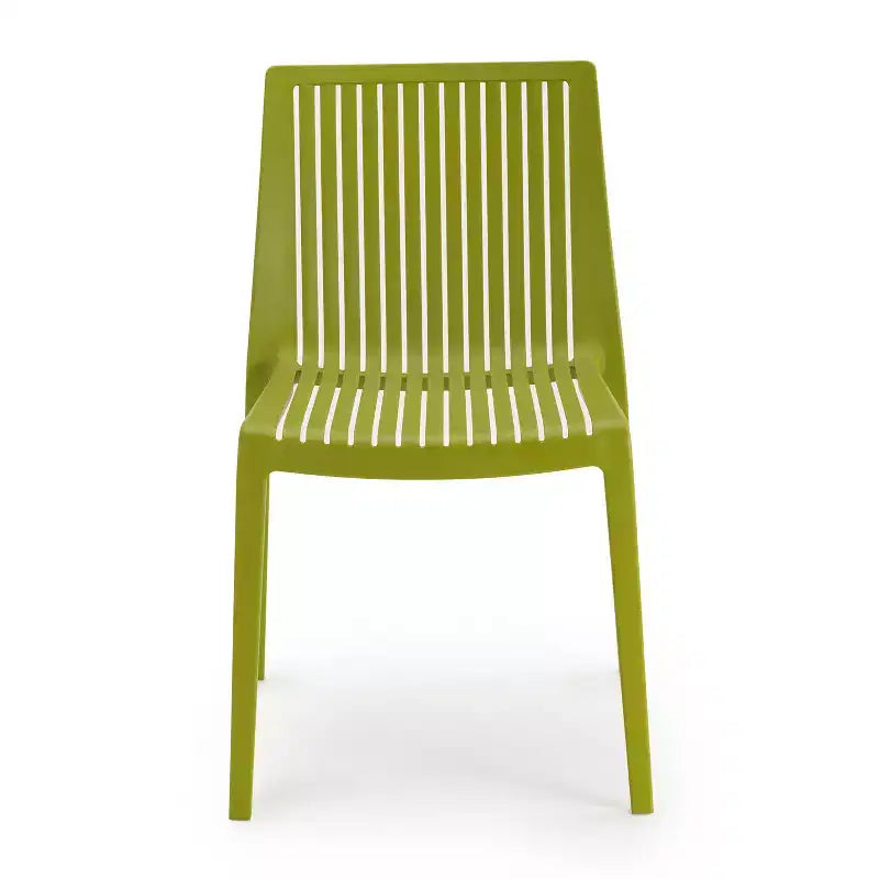 Chaises de salle à manger empilables modernes en résine plastique pour l'extérieur/l'intérieur (lot de 2)