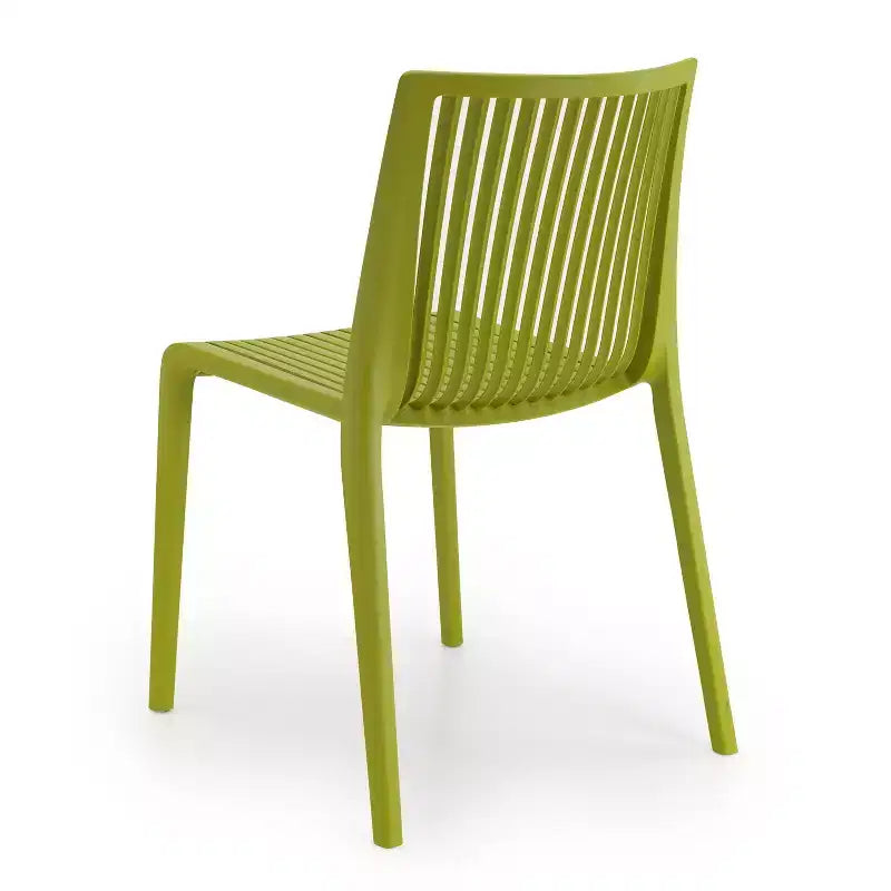 Chaises de salle à manger empilables modernes en résine plastique pour l'extérieur/l'intérieur (lot de 2)