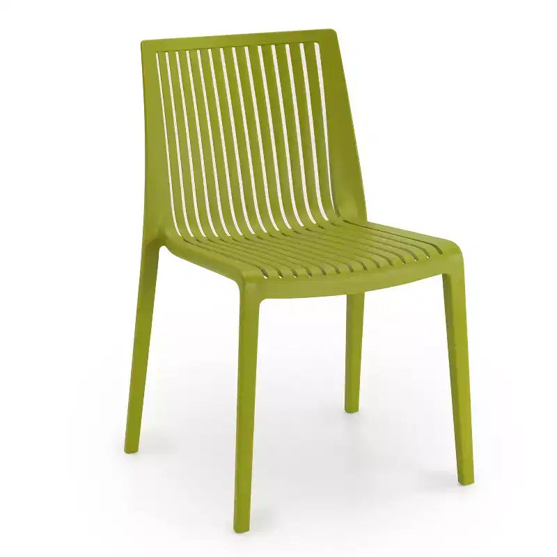 Chaises de salle à manger empilables modernes en résine plastique pour l'extérieur/l'intérieur (lot de 2)