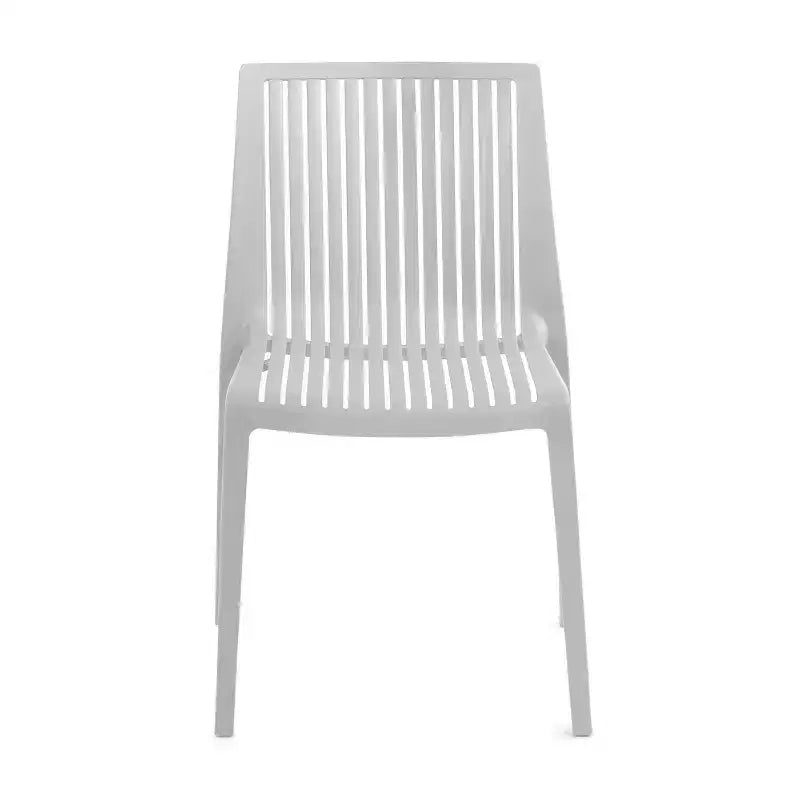 Chaises de salle à manger empilables modernes en résine plastique pour l'extérieur/l'intérieur (lot de 2)