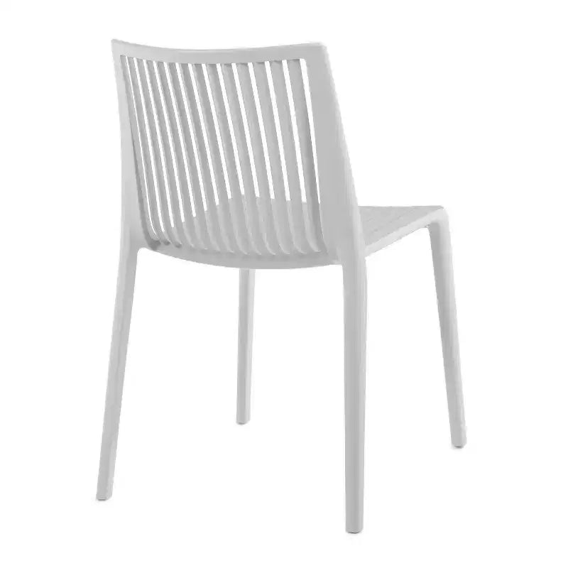 Chaises de salle à manger empilables modernes en résine plastique pour l'extérieur/l'intérieur (lot de 2)