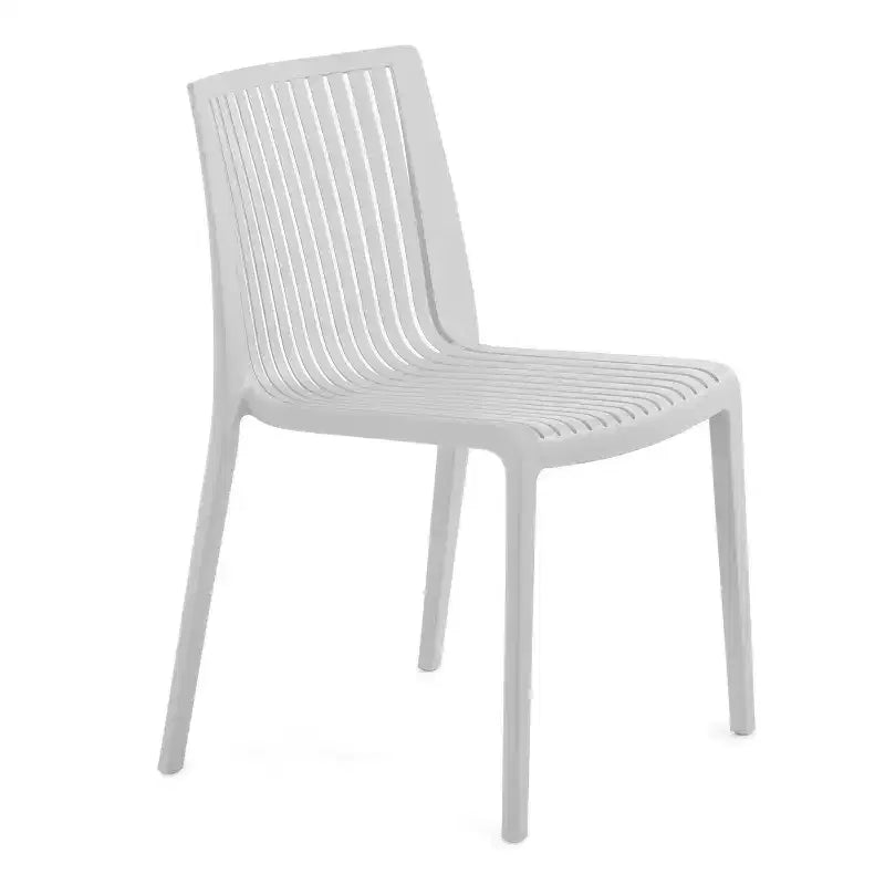 Chaises de salle à manger empilables modernes en résine plastique pour l'extérieur/l'intérieur (lot de 2)