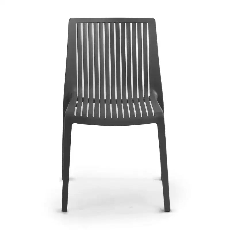 Chaises de salle à manger empilables modernes en résine plastique pour l'extérieur/l'intérieur (lot de 2)