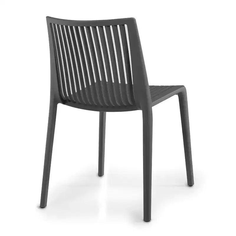 Chaises de salle à manger empilables modernes en résine plastique pour l'extérieur/l'intérieur (lot de 2)