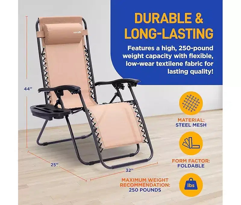 Chaise longue zéro gravité