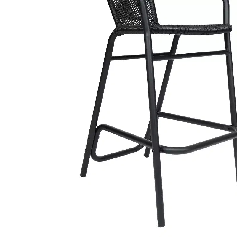 Tabouret de bar en rotin style restaurant, intérieur/extérieur
