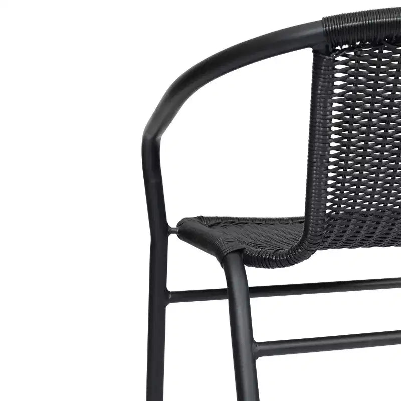 Tabouret de bar en rotin style restaurant, intérieur/extérieur