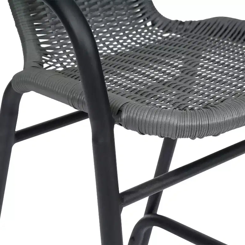Tabouret de bar en rotin style restaurant, intérieur/extérieur