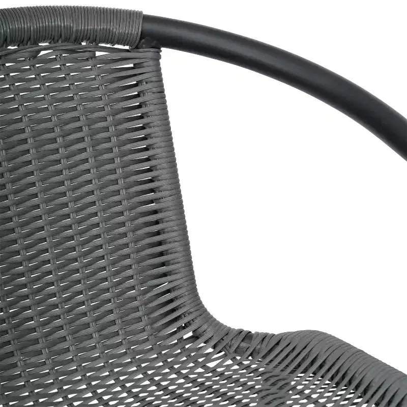 Tabouret de bar en rotin style restaurant, intérieur/extérieur