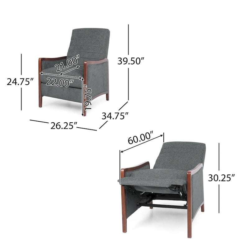Anaura Channel Stitch Pushback Recliners by Christopher Knight Home