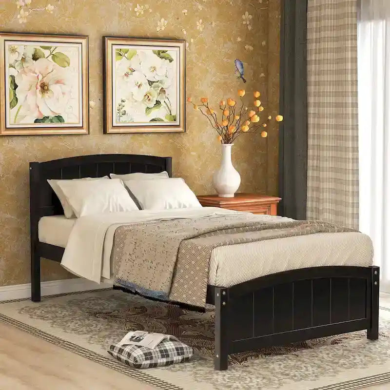 Twin Size Wood Platform Bed