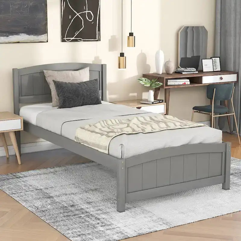 Twin Size Wood Platform Bed