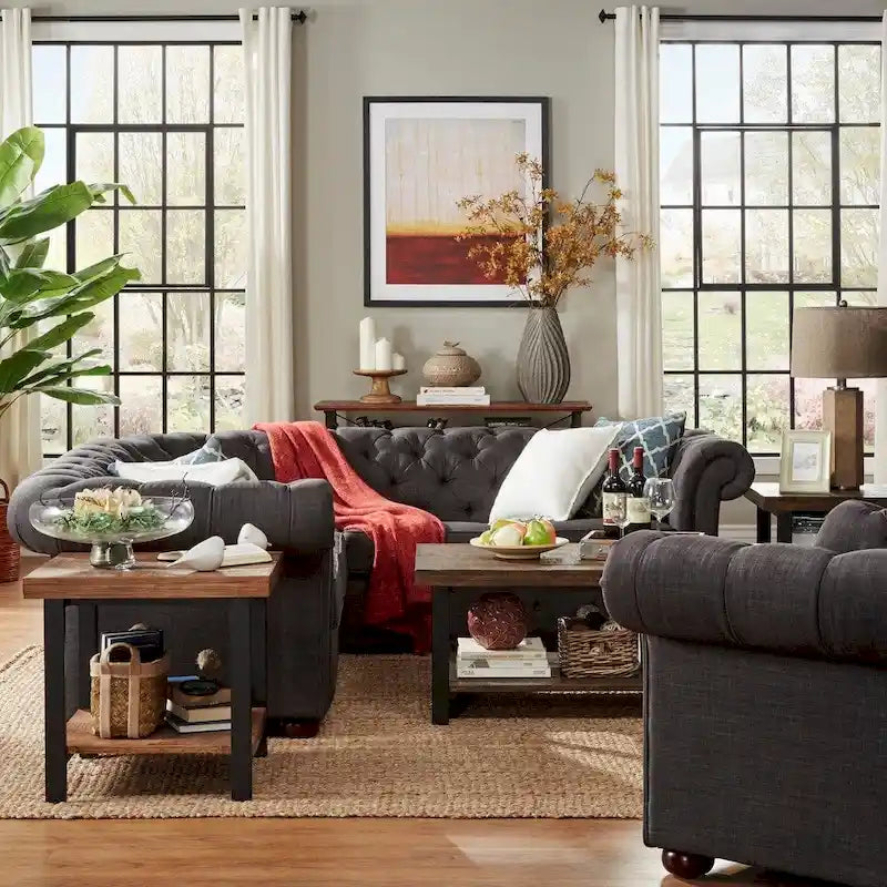 Knightsbridge Scrolled Arm Chesterfield Sectional by iNSPIRE Q Artisan