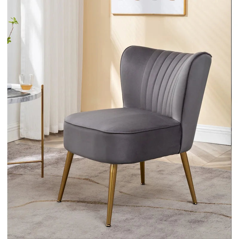 Us Pride Furniture Sauter 23.2 Wide Mid-Century Modern Microfiber Accent Chair