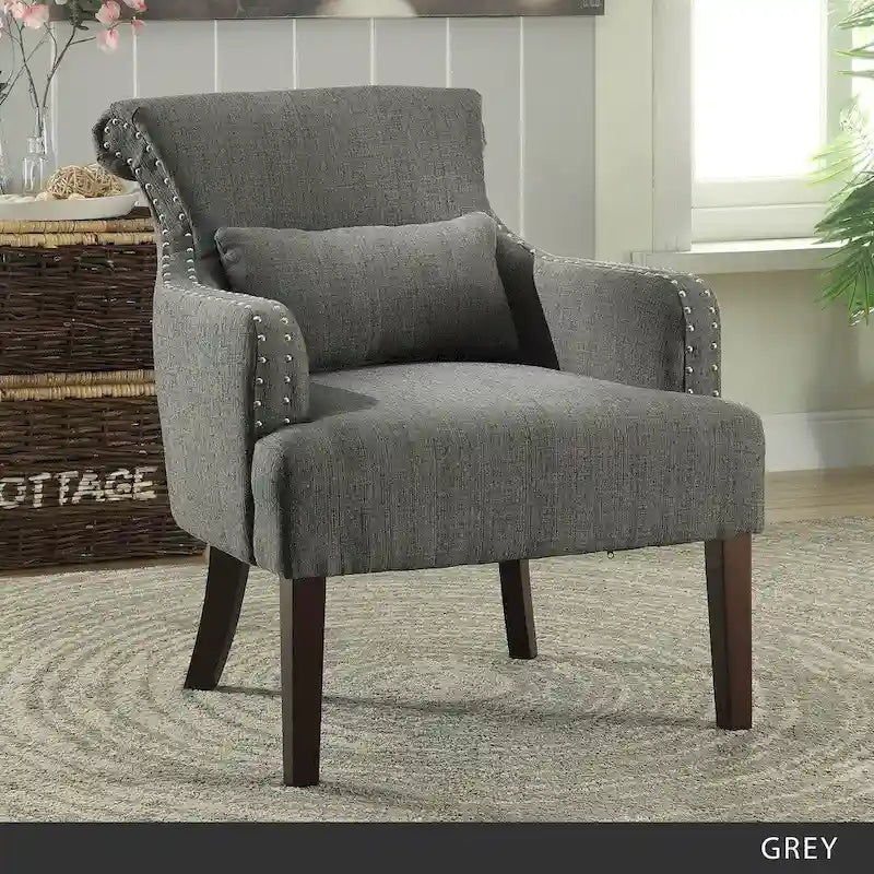 Nyer Contemporary Fabric Upholstered Accent Chair by Furniture of America