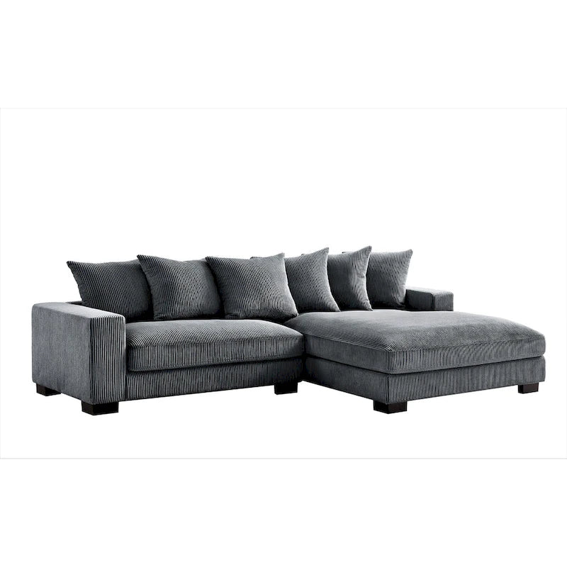 Us Pride Furniture Payan 102.4 Wide Corduroy L-Shape Sectional Sofa