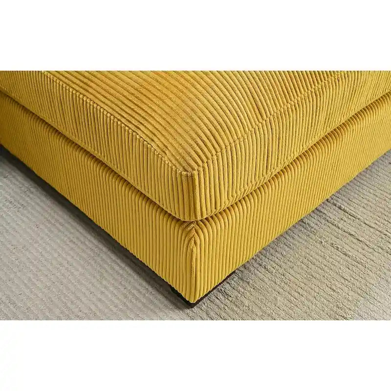 Us Pride Furniture Payan 102.4 Wide Corduroy L-Shape Sectional Sofa