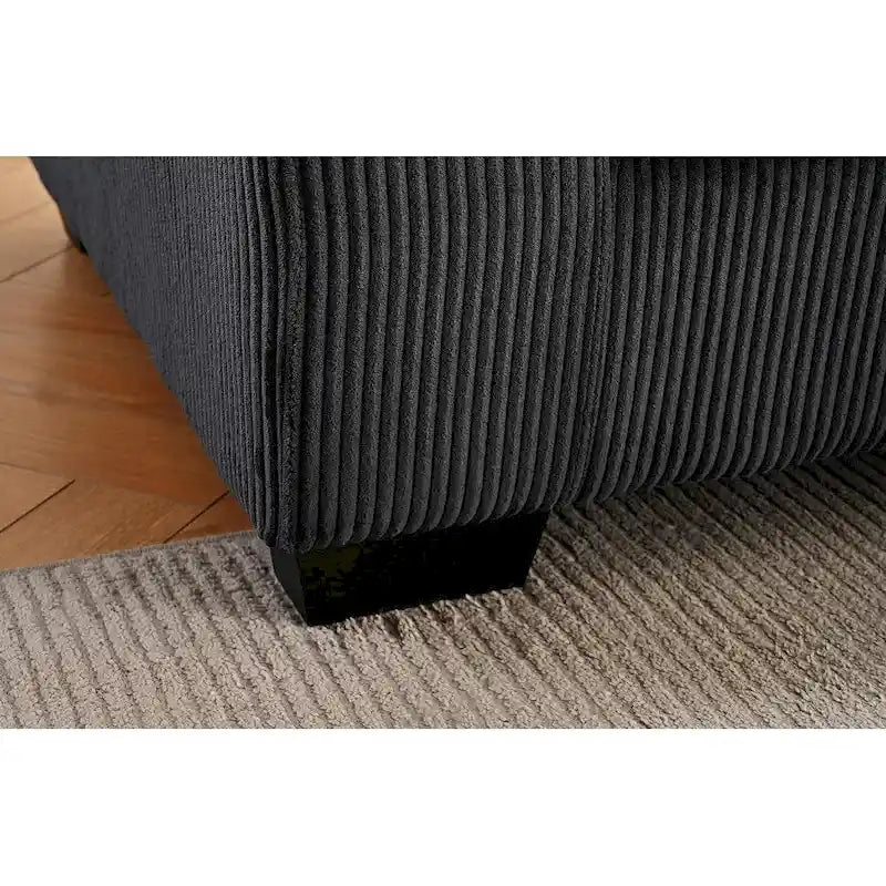 Us Pride Furniture Payan 102.4 Wide Corduroy L-Shape Sectional Sofa