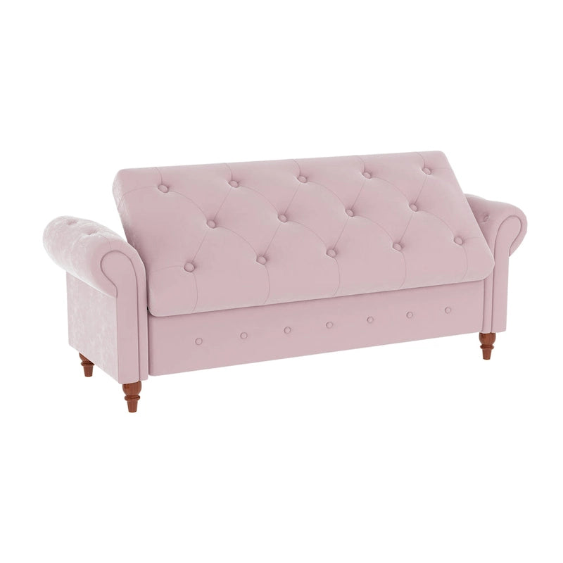 Modern Storage Bench Bed Bench with Rolled Arms