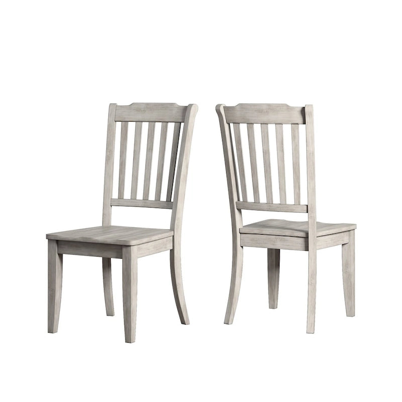 Eleanor Oak Round Solid Wood Top and Slat Back Chairs 5-piece Dining Set by iNSPIRE Q Classic