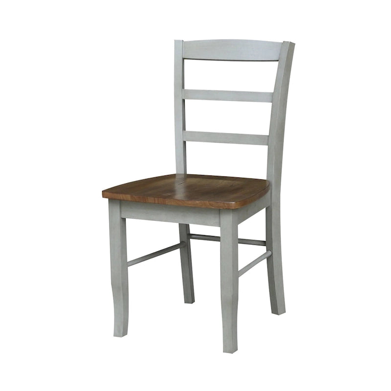 42 Dual Drop Leaf Pedestal Dining Table with Madrid Ladderback Chairs - Dining Set