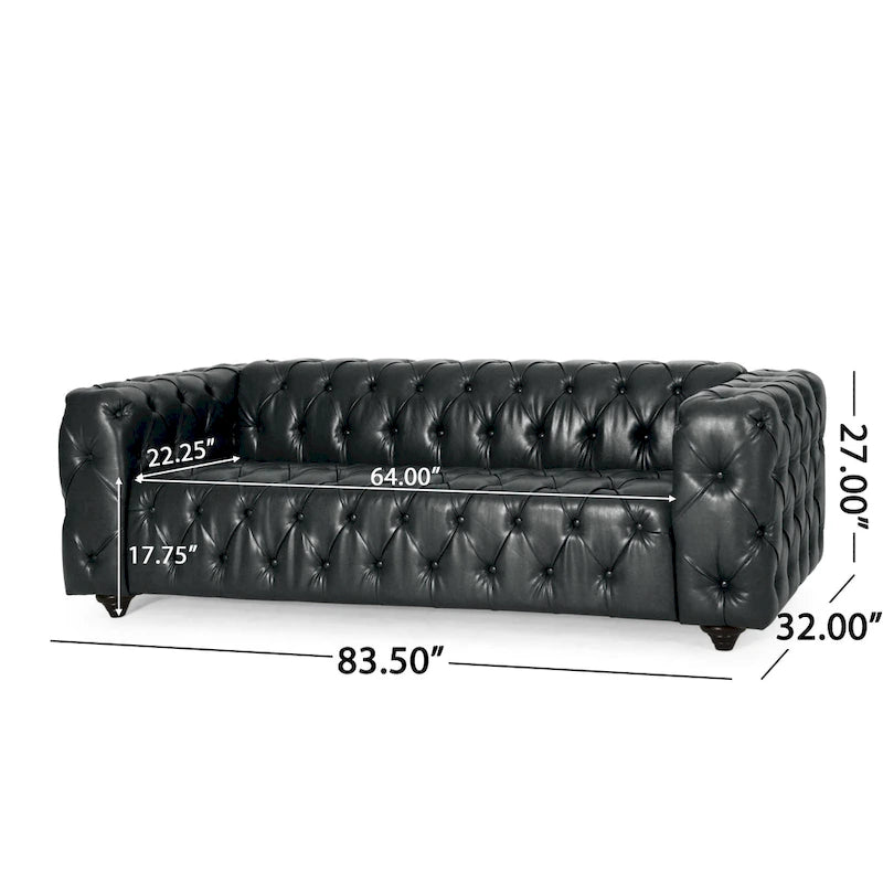 Sagewood Transitional Deeply Tufted Sofa by Christopher Knight Home