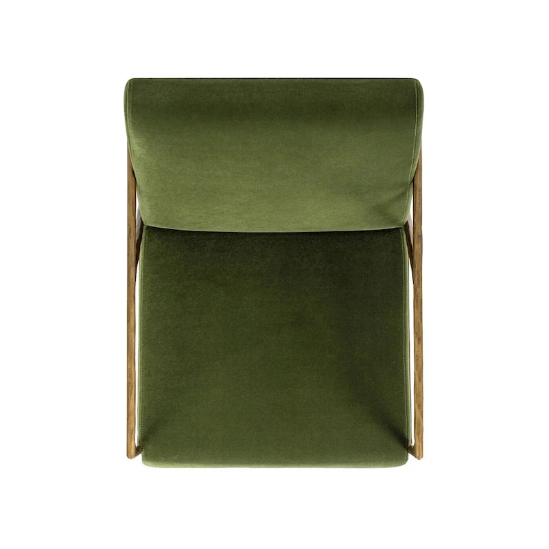 Aerin 24.5 Hammered Brass Velvet Accent Arm Chair