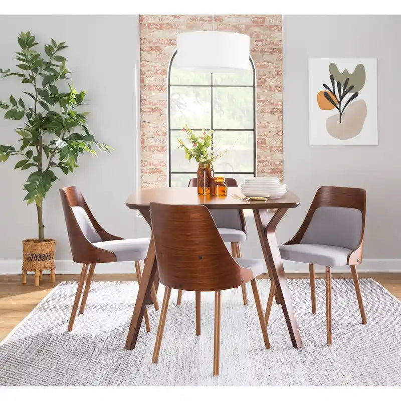 Carson Carrington Vallemala Mid-Century Chair with Tapered Wood Legs - Set of 2