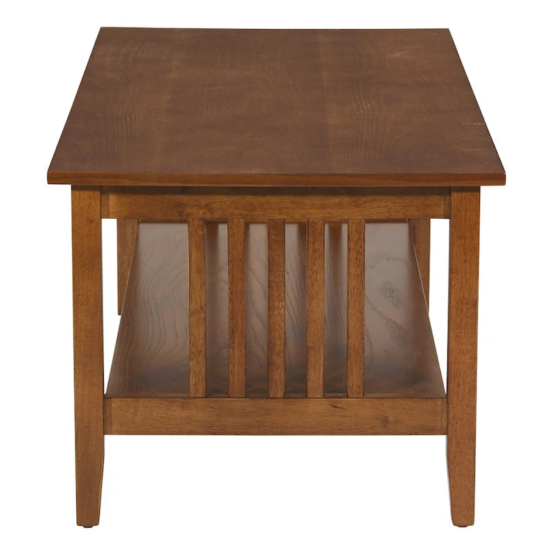 Porch & Den Clifton Mission Medium Oak Finish Coffee Table