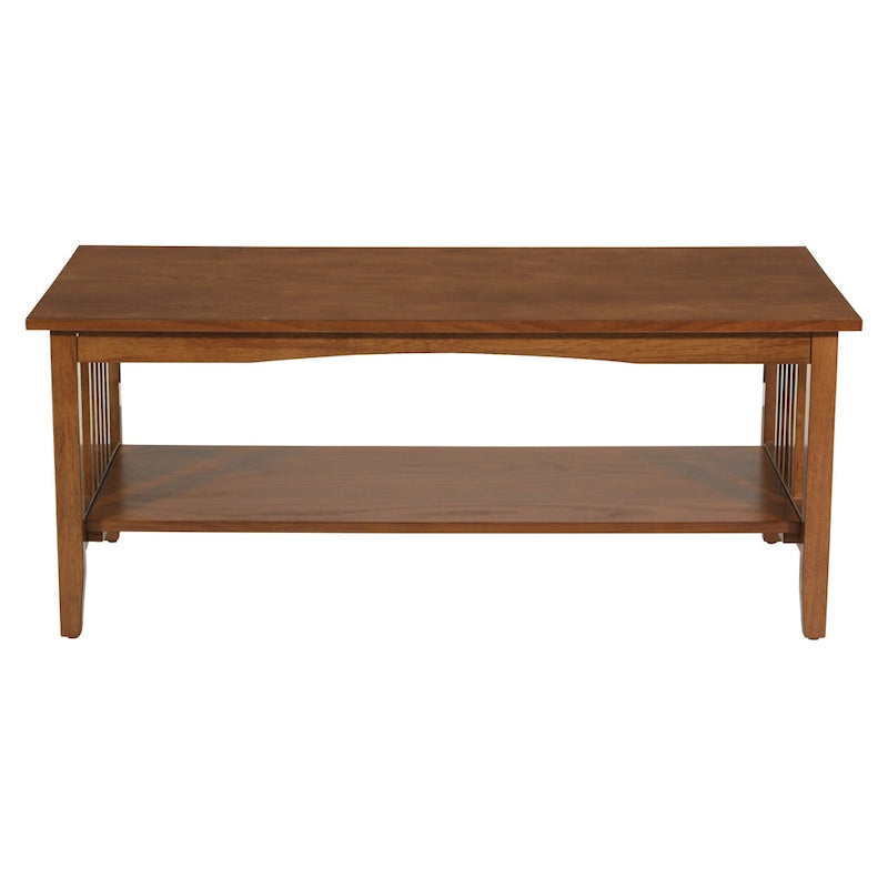 Porch & Den Clifton Mission Medium Oak Finish Coffee Table
