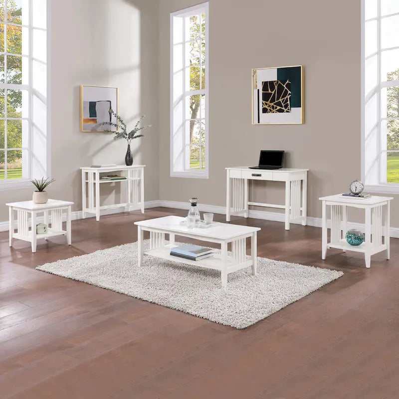 Porch & Den Clifton Mission Medium Oak Finish Coffee Table