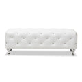 Silver Orchid Heston Crystal Tufted Modern Bench