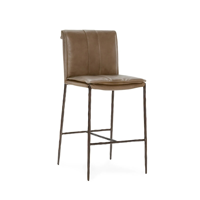 Classic Home Tuscan Leather Bar and Counter Stool