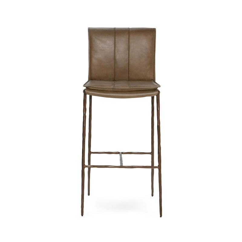 Classic Home Tuscan Leather Bar and Counter Stool