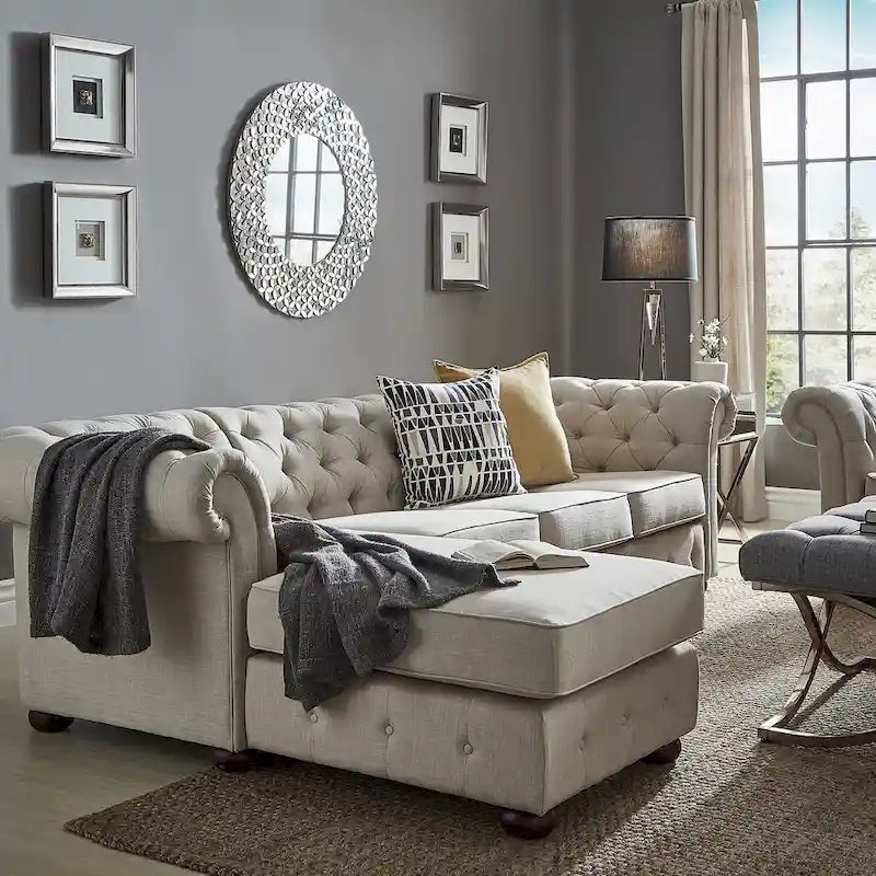 Knightsbridge Chesterfield 4-Seat Sofa and Chaise by iNSPIRE Q Artisan