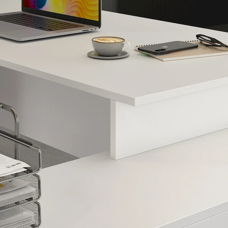 Kerrogee Computer Desk L-Shaped Corner Desk Workstation Reversible