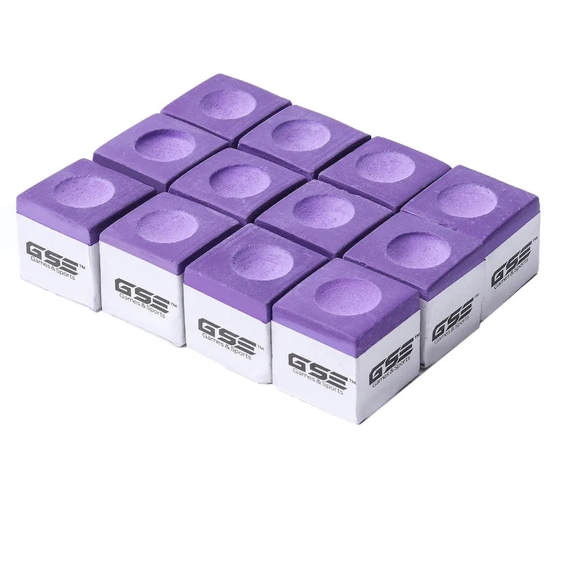 GSE 12-Pack Billiard/Pool Cue Chalks, Billiard Pool Table Accessories