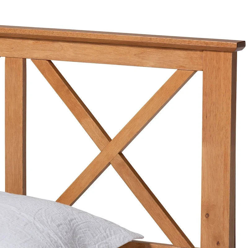 Galvin Contemporary Brown Finished Wood Platform Bed