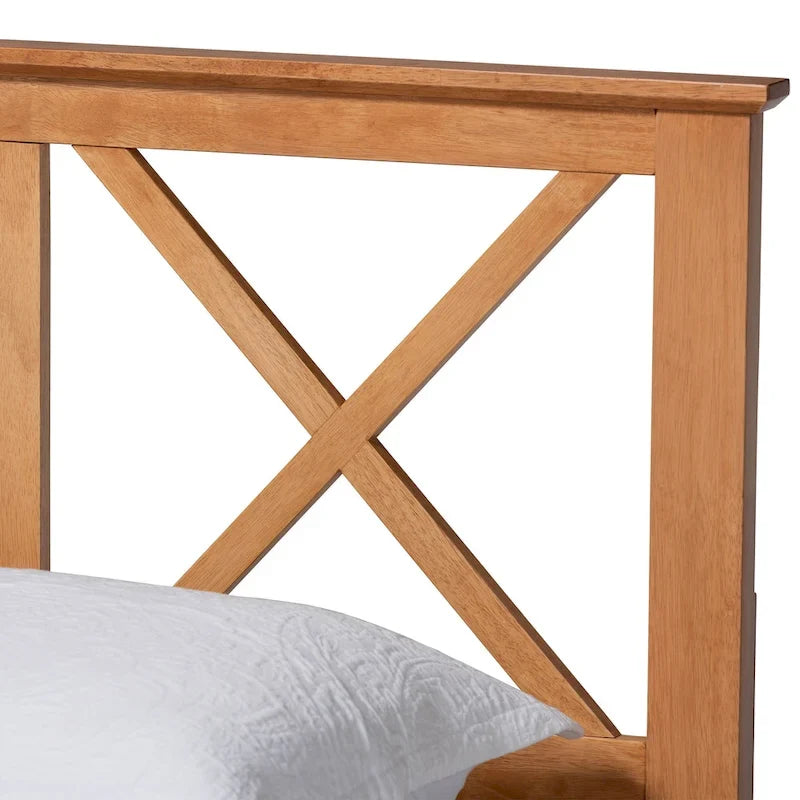 Galvin Contemporary Brown Finished Wood Platform Bed